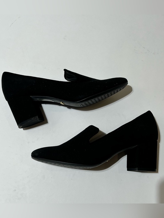 Lauren Ralph Lauren Shoes - Lauren Ralph Lauren Black Suede Block Heel Loafers Size 7